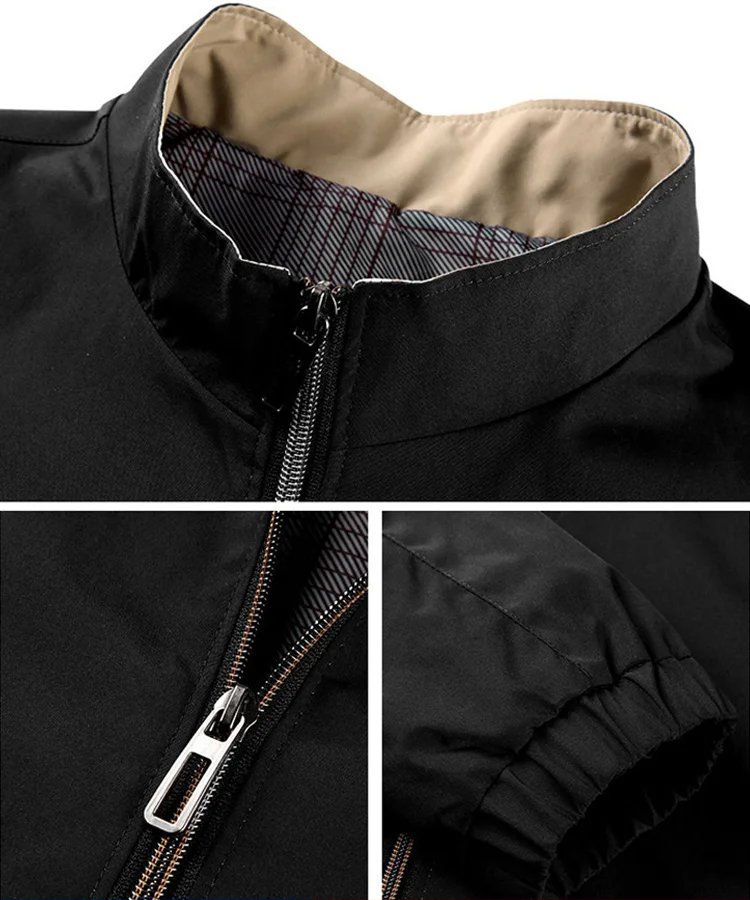 High-end men's business stand collar casual jacket