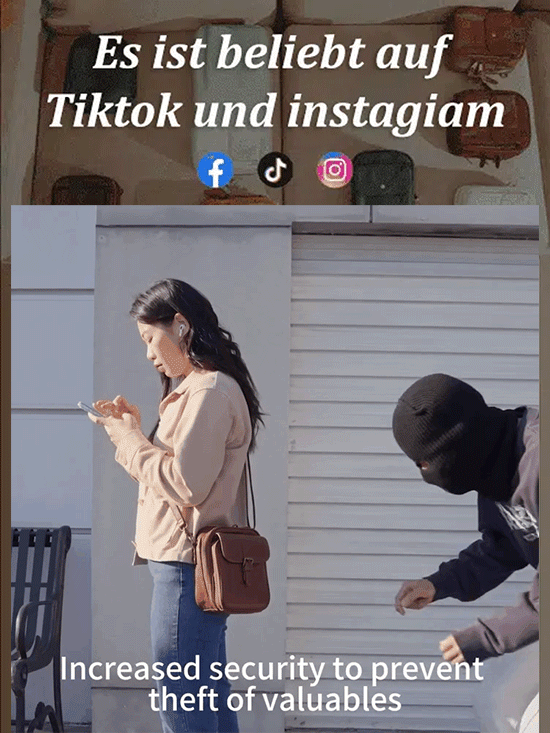 【2.0L15-Steckplätze】RFID-Diebstahlsicherung kleine Umhängetasche
