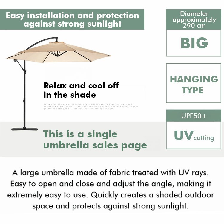 Outdoor garden sunshade waterproof umbrella cloth