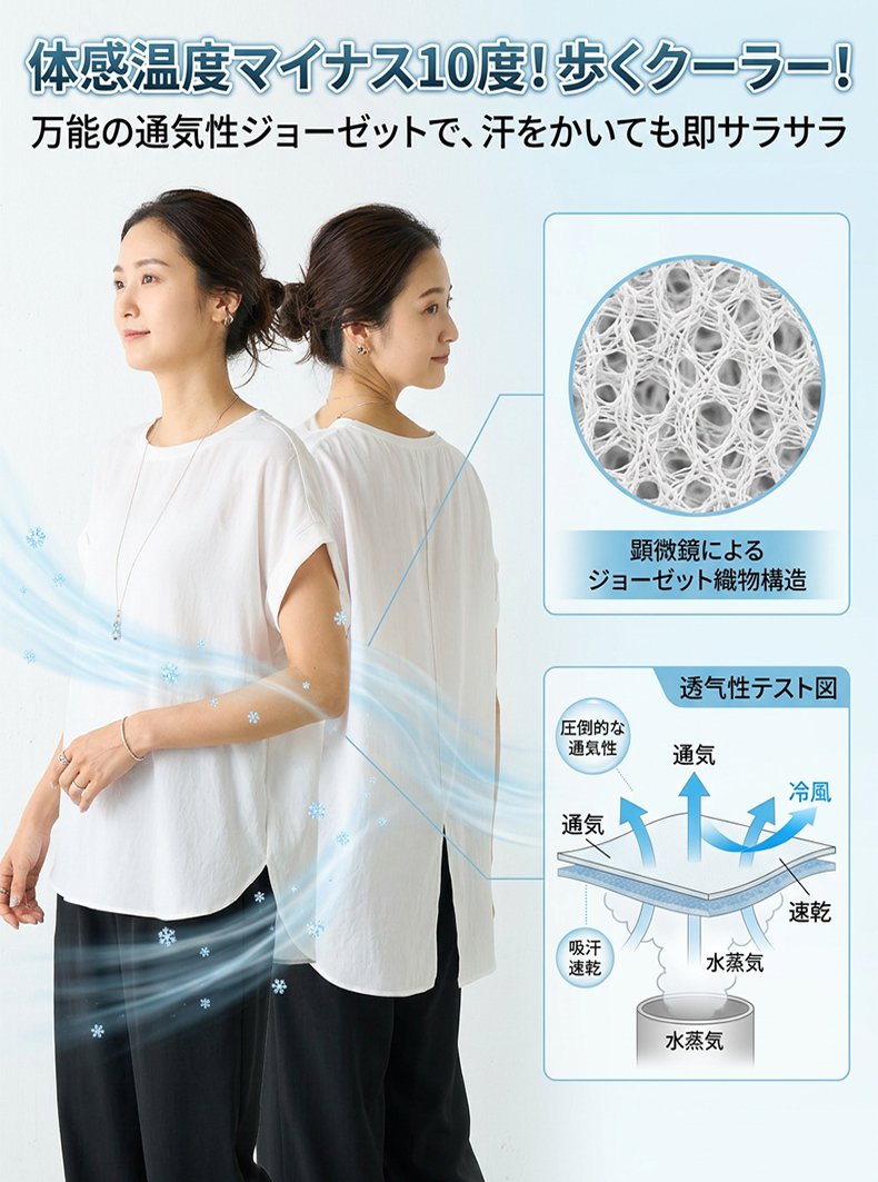 シンプルでオシャレなストレッチ半袖