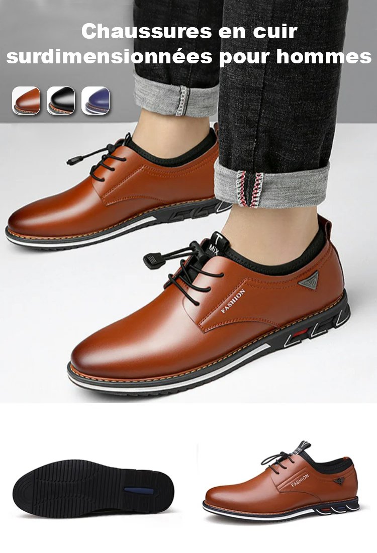 Chaussures en cuir décontractées pour hommes de marque italienne (best-seller)