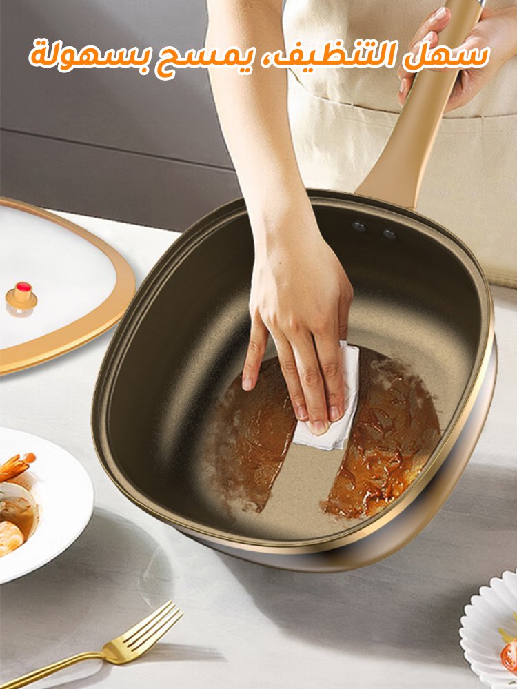 مقلاة مانعة للالتصاق من صخور التيتانيوم