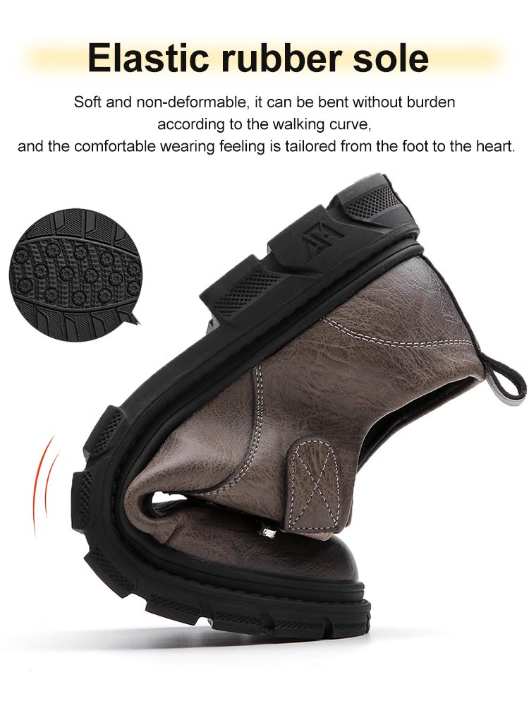 Vintage  polished big-toe work shoes for men