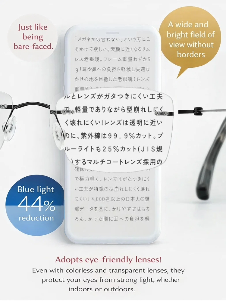 New Photochromic Zoom Titanium Alloy Reading Glasses