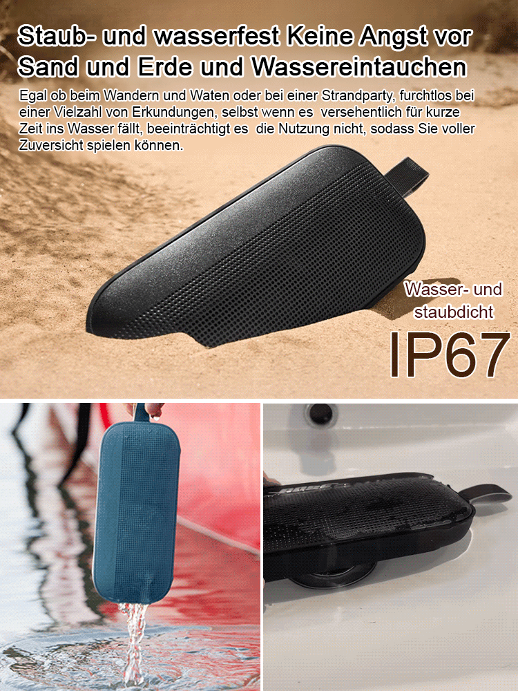 [Hervorragender Soundeffekt] Tragbarer Bluetooth-Lautsprecher von Xiaojudan