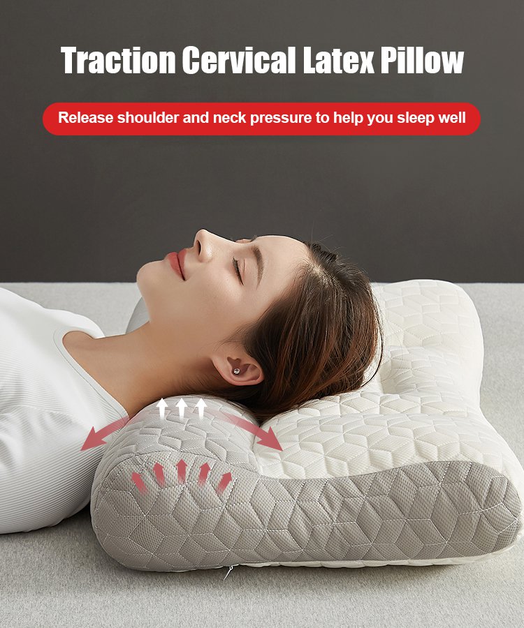 Traction Cervical Latex Pillow