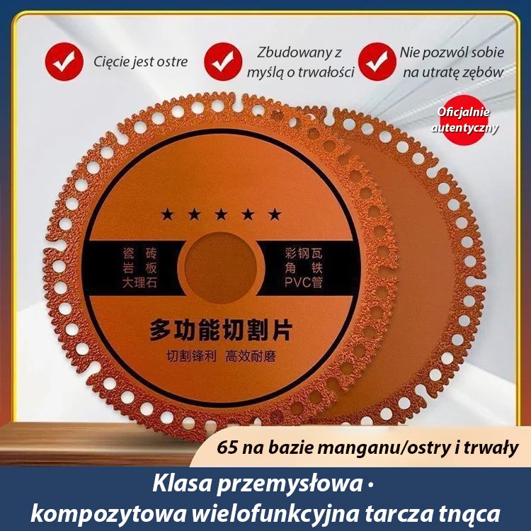 Ostry i odporny na zużycie przemysłowy wielofunkcyjny tarcz do cięcia.