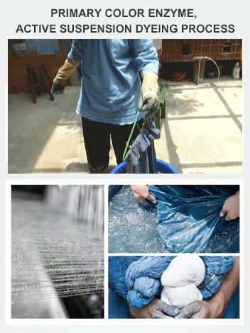 Retro sling-dyed washed jeans 