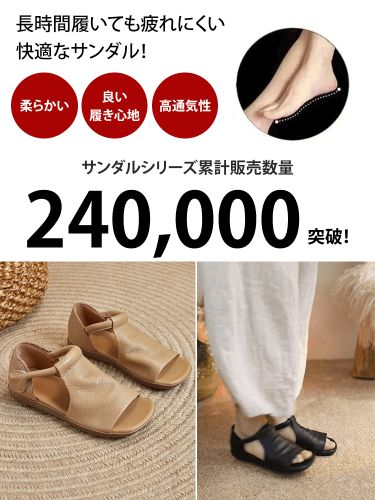 手作りの本革サンダル