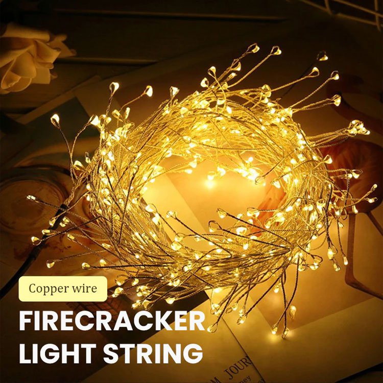 LED copper wire firecracker decorative light string