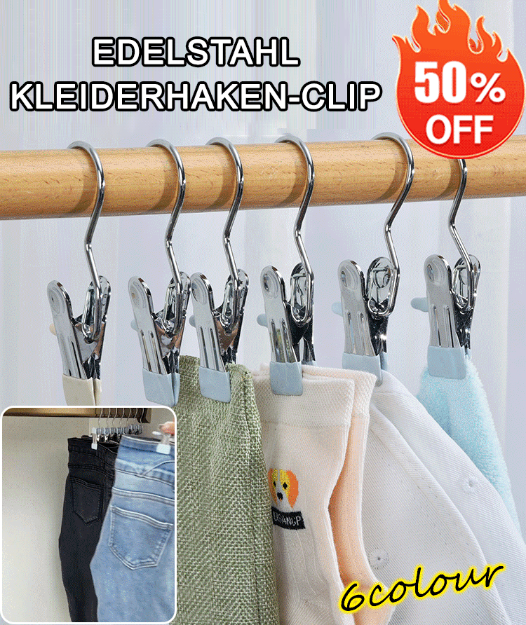 Edelstahl-Kleiderhaken-Clip