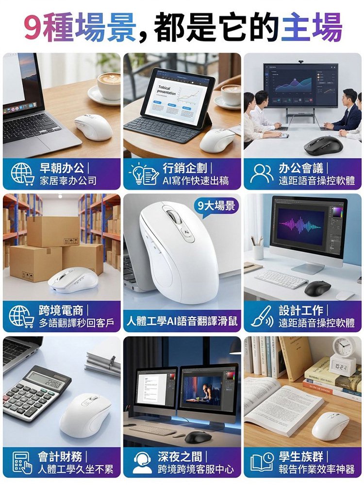 人體工學AI語音翻譯滑鼠