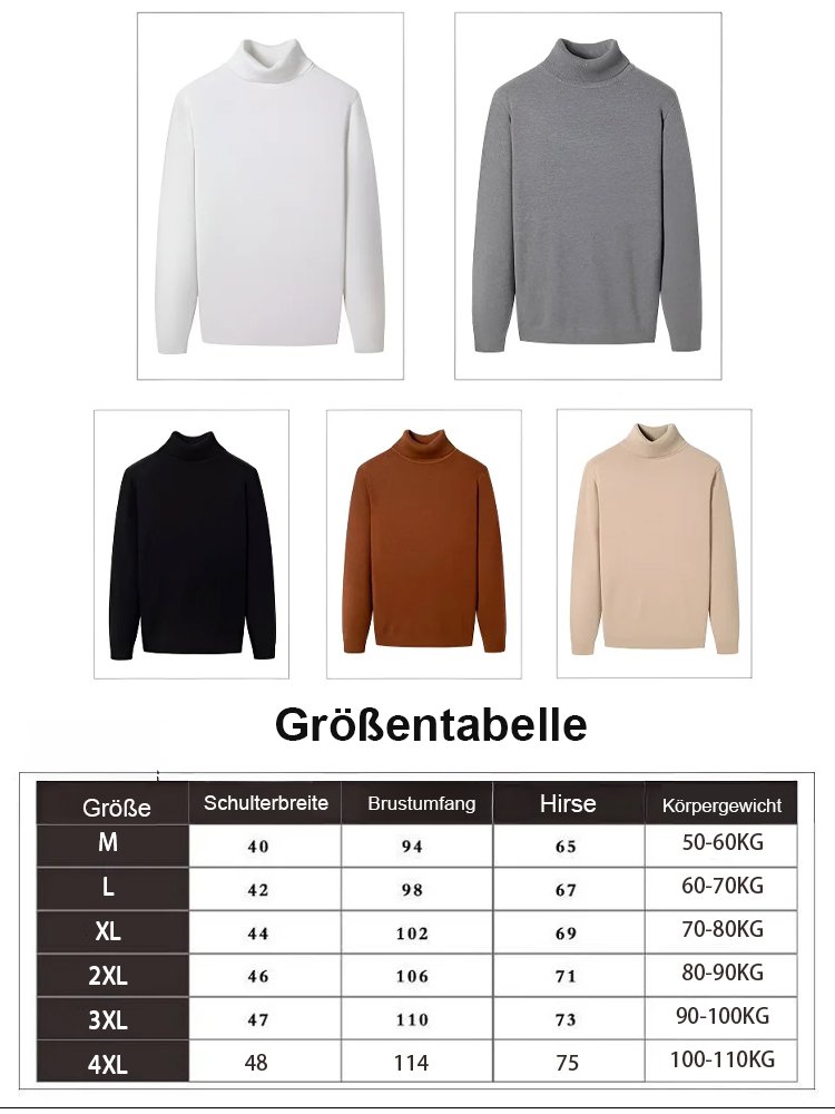 Herren Strickpullover mit Fleece und extra dick