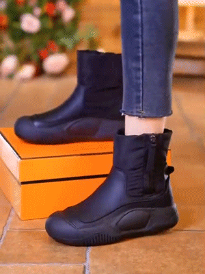 Women's handmade soft leather casual high top shoes