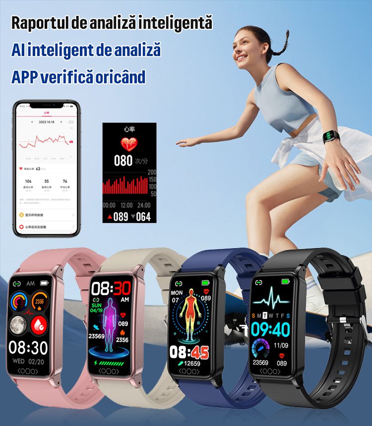 Brățară inteligentă pentru acid uric, lipide sanguine, glucoză, ritm cardiac