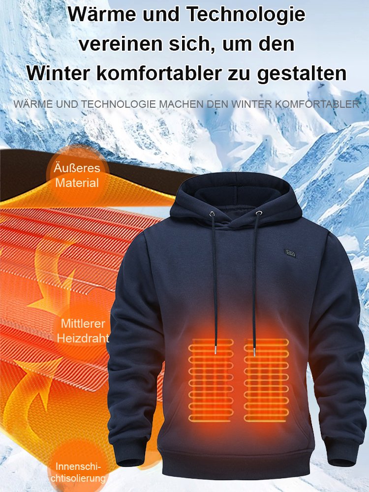 Winter Kapuzenpullover mit schneller 10-Sekunden-Heizfunktion