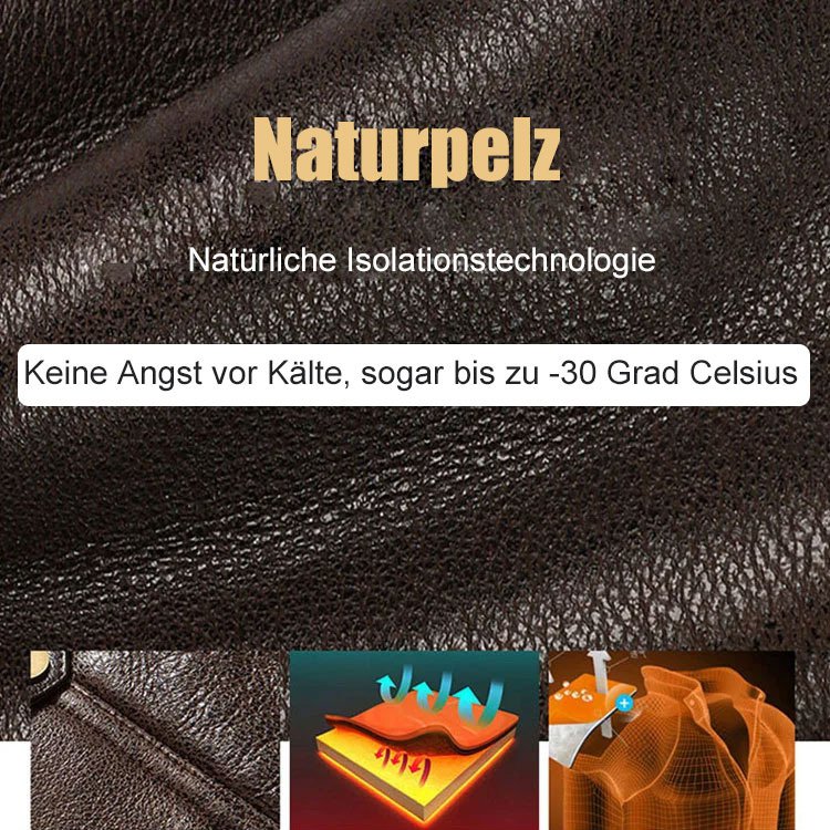 Herren Leder-Bomberjacke