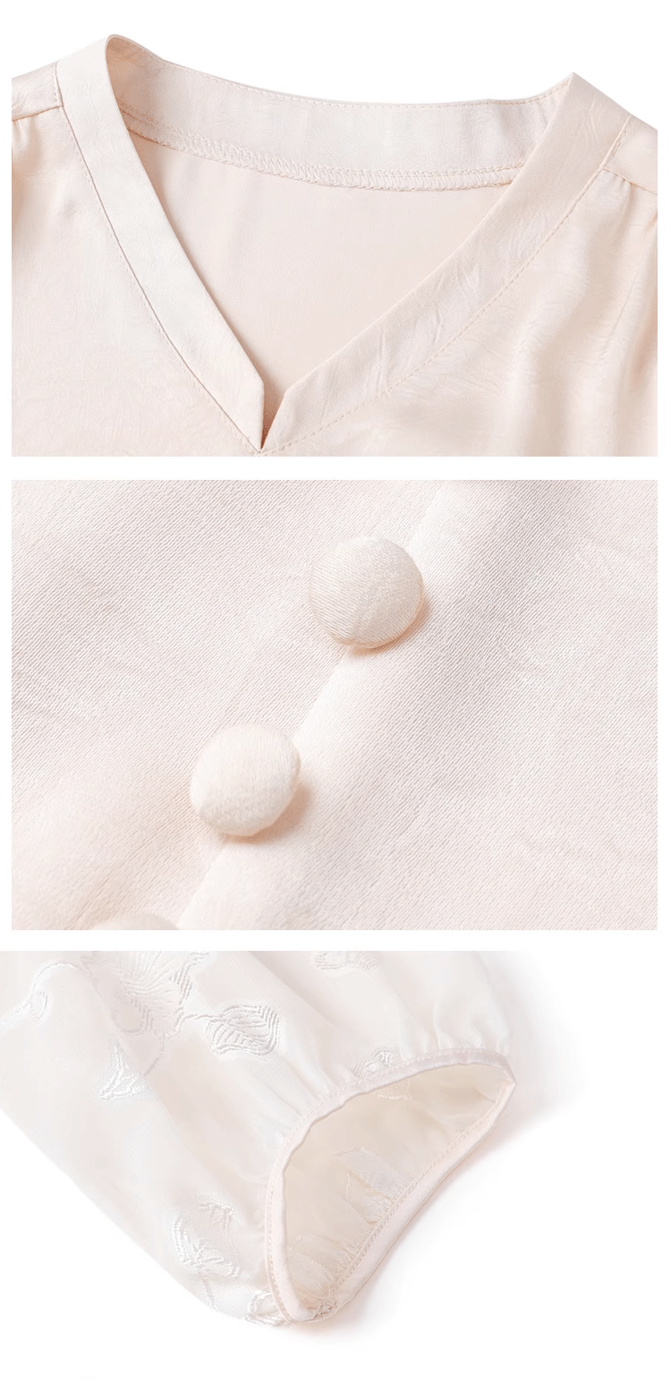 高級感漂うレディースファッションシルクトップス