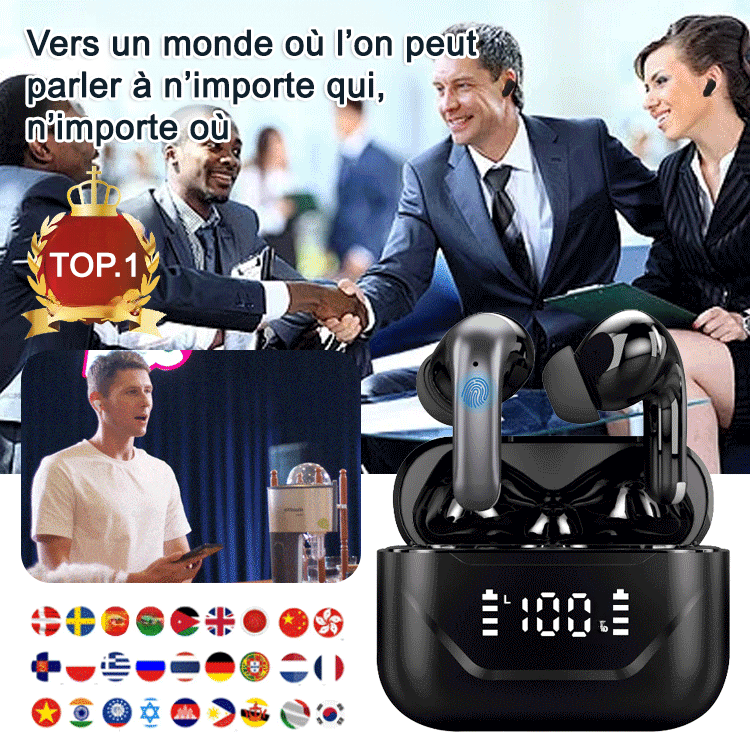 Traduction simultanée de 144 langues Casques Bluetooth