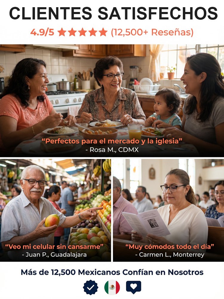 Gafas de lectura inteligentes con zoom HD y patas de resorte