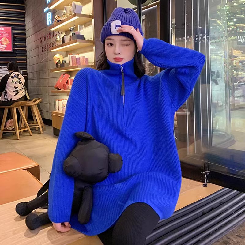 【NEW】カシミヤハーフジップニット