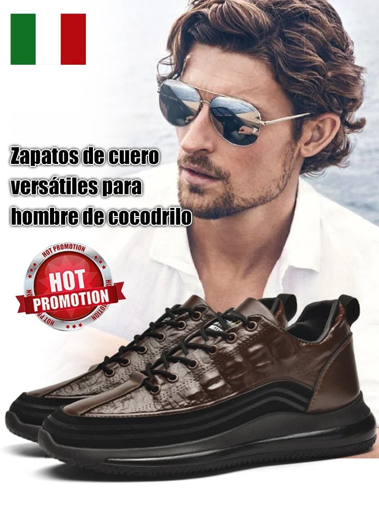 Zapatos de hombre con estampado de cocodrilo a la moda