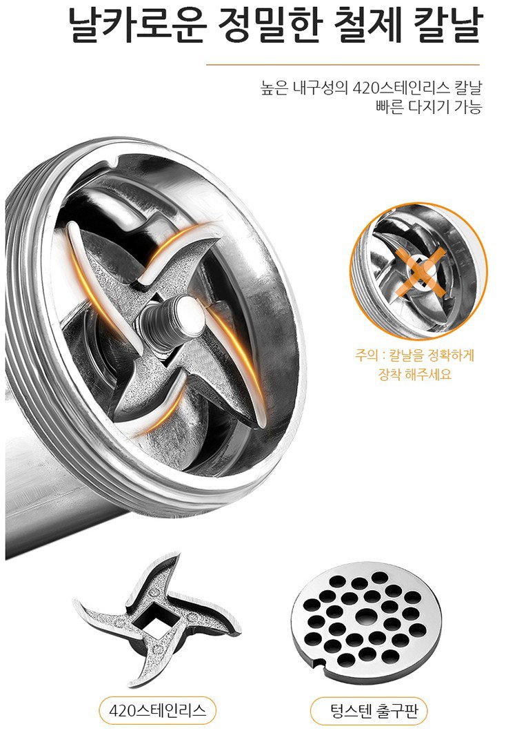 주방에 놓인 고기 분쇄기