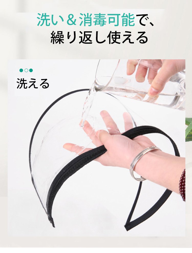 フェイスシールドバケットハット  高透明度、曇り止め、収納便利、 シールドが取り外し可能、日焼け止め