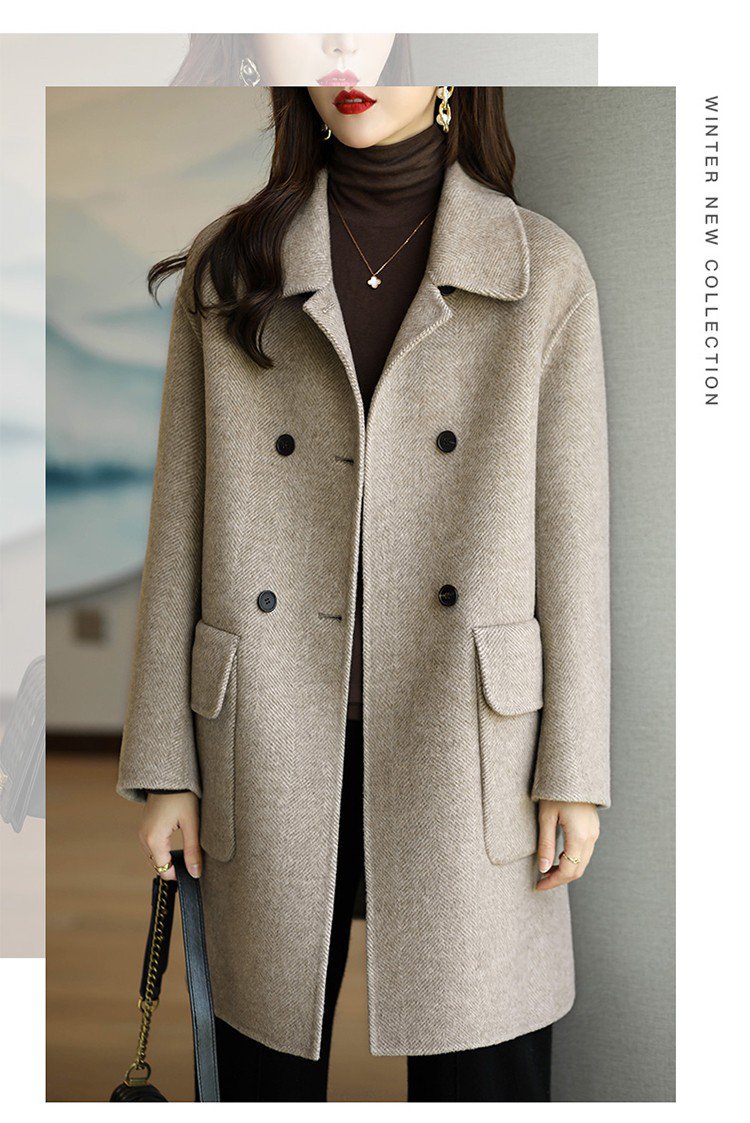 高品質素材のノーカラーコート