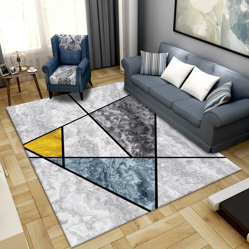 Alfombra moderna de área grande con impresión