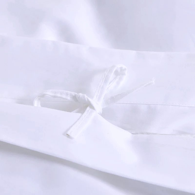 Premium Custom logo Hotel Bed Linen Duvet Cover White Bed Sheet Hotel Bedding Set 100% Cotton