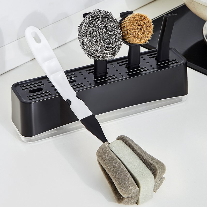 Multi-purpose kitchen cleaning brush set for dishes and pots