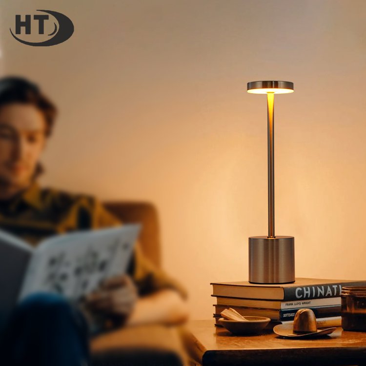 Hot Sale Charger Lamp Wireless Touch Control  Night Light Metal Side Lamps for Bedroom Cordless Smal