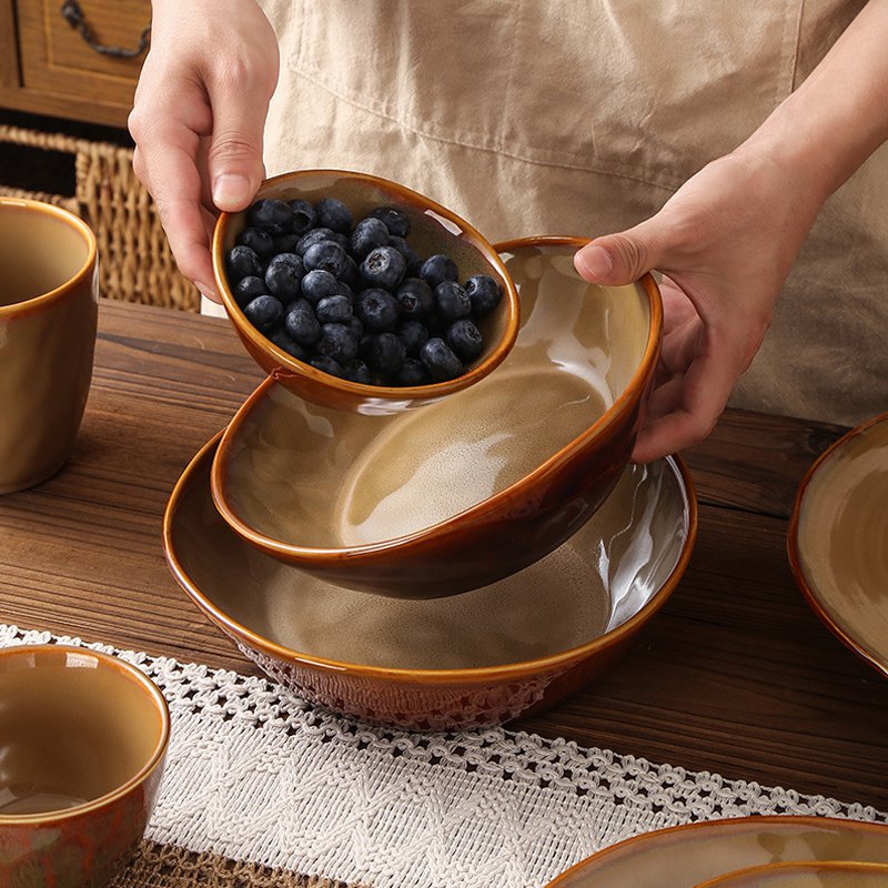 色釉陶器食器セット