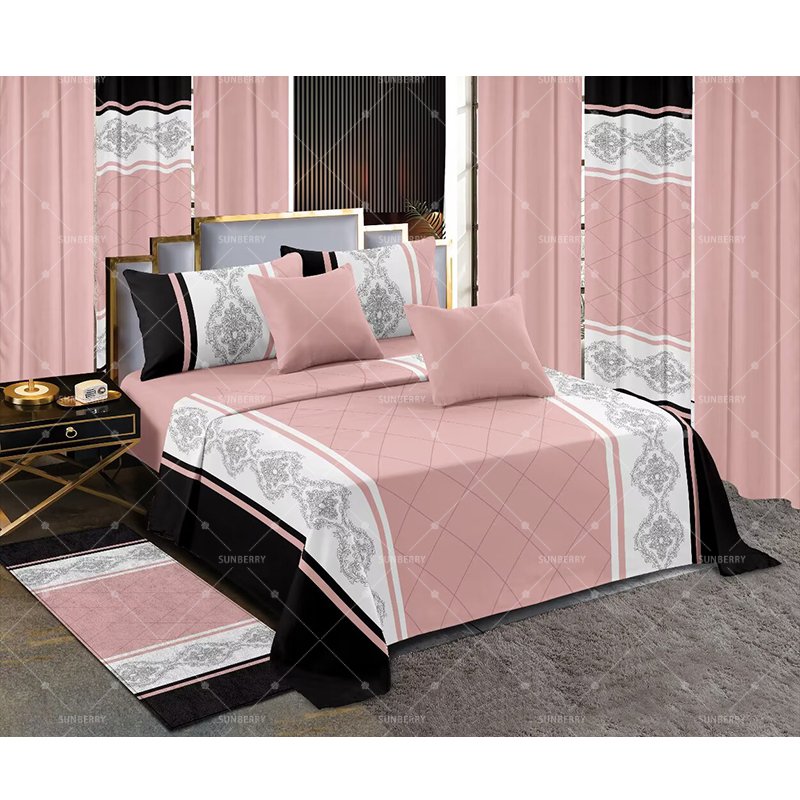 Bedding 13 Piece Sheet Collections King Size Bed Sheets Set with Carpet Wholesale Price Printed Curt