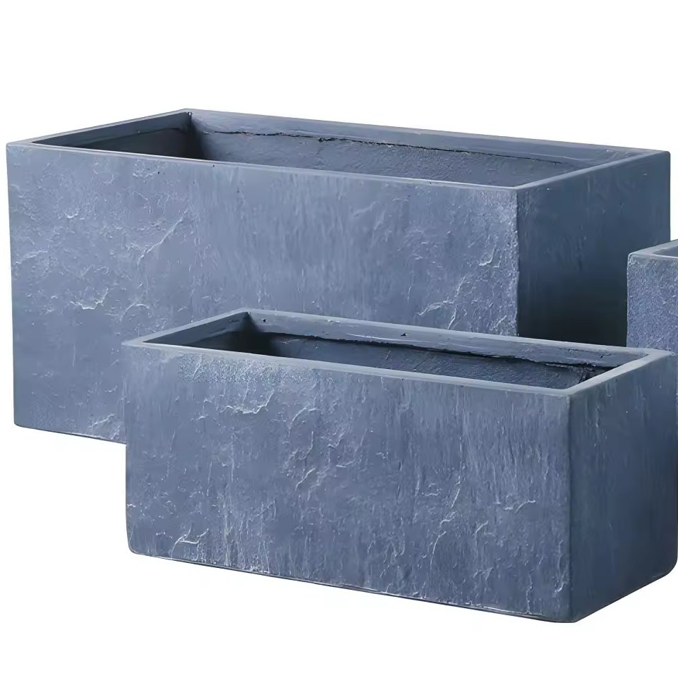 GRC Concrete Flower Planter Pots ShenZhen Indoor Curves Lightweight Waterproof Planter