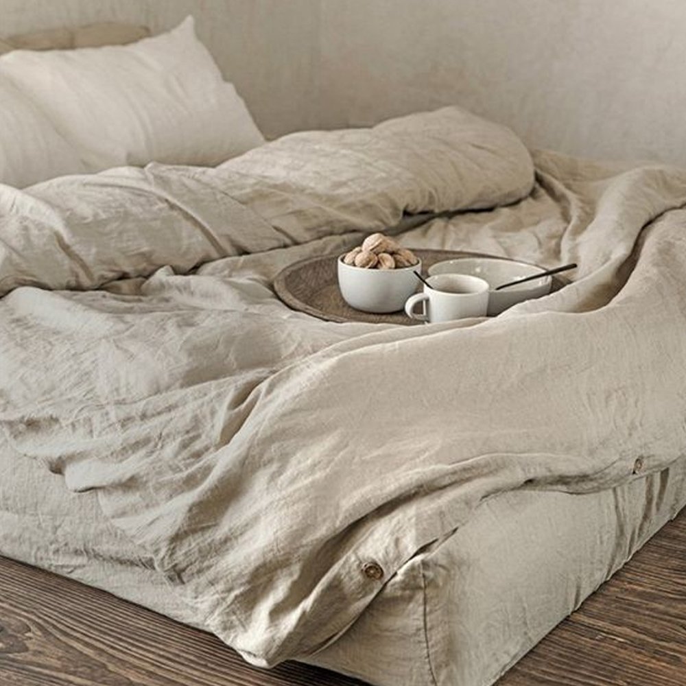 Hot Sale French Fabric Bed Linen Sheets Wholesale Bedding Bed Linen Sheet Pure French Linen Bedding