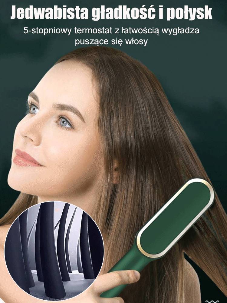 Niemiecki grzebień do prostowania i kręcenia włosów z jonami ujemnymi