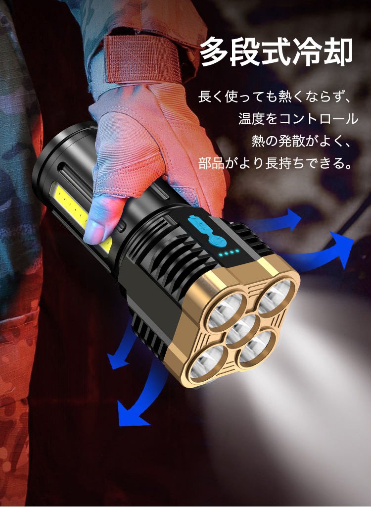 軽量で持ち運びやすい懐中電灯