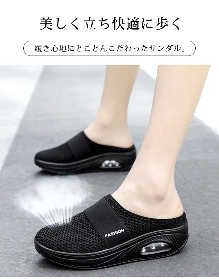 トレンドデザインの厚底サンダル