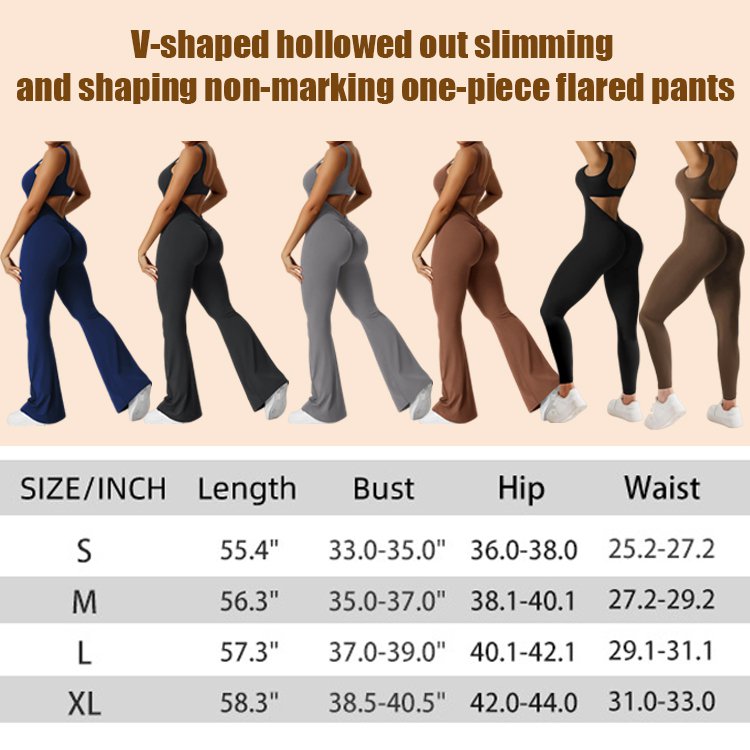 Traceless jumpsuit flared pants