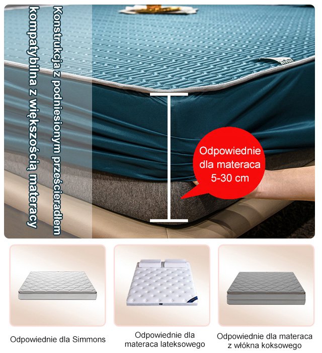 Nowe oddychające prześcieradło z gumką