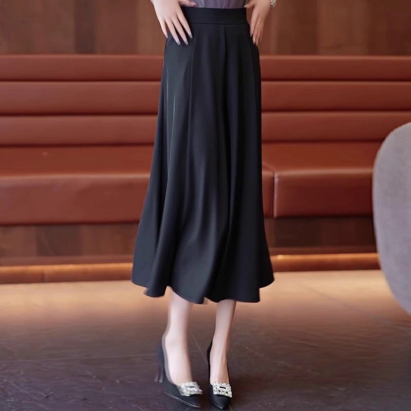 接触冷感スカート見えシフォンパンツ