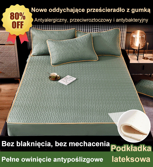 Nowe oddychające prześcieradło z gumką
