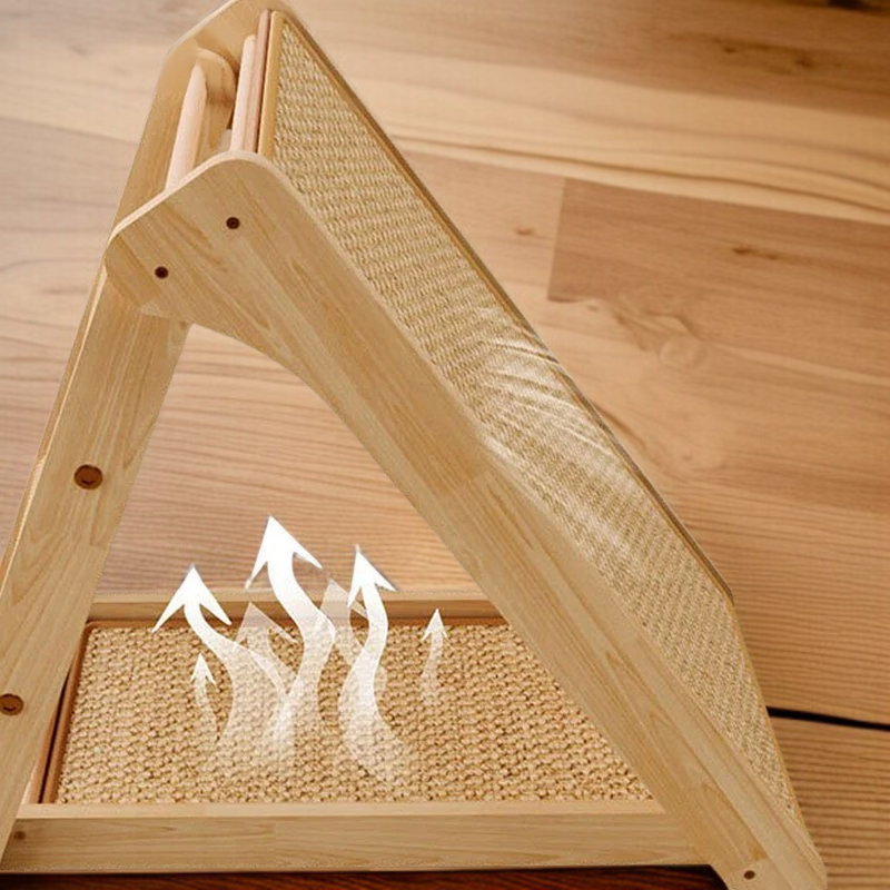 내마모성 검마 원목 삼면 고양이 크롤러 전체 모습