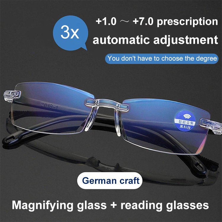 Autozoom reading glasses