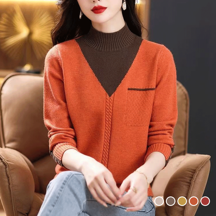 モックネックニット