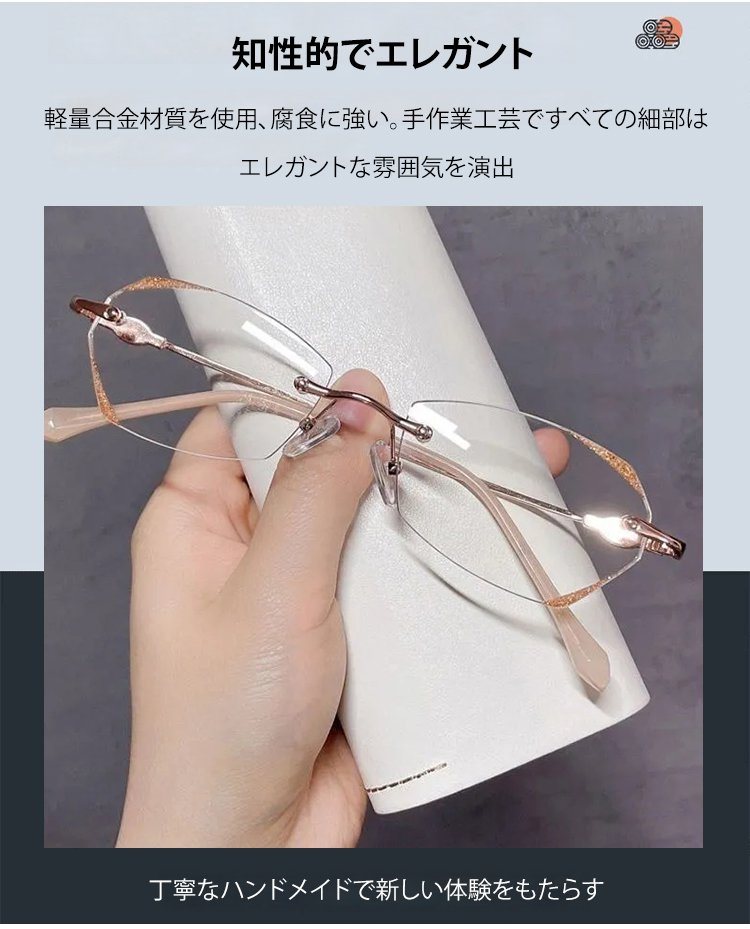 男女兼用のブルーライトカット老眼メガネ