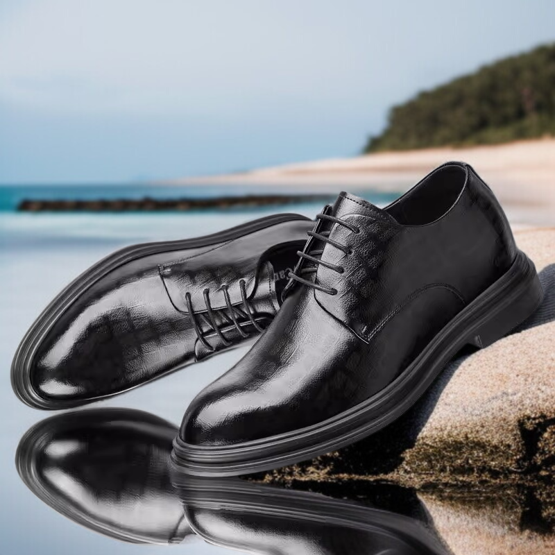 블랙 비즈니스 웨딩 슈즈 남성용 정장 스타일