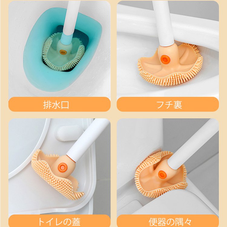 タコ型ブラシヘッド付きトイレブラシ
